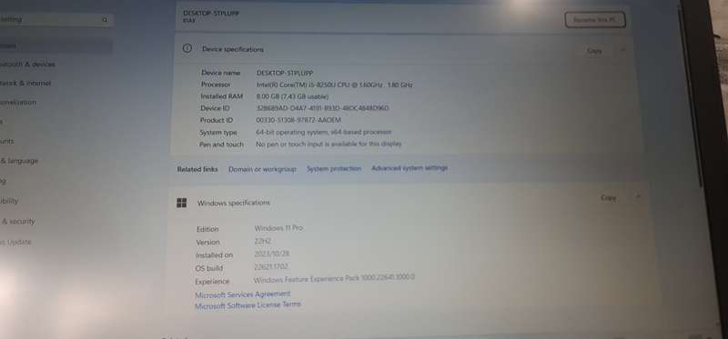 LENOVO V330_i5_FHD 1920x1080_8GB DDR4 RAM_500GB SATA DRIVE_WINDOWS 11