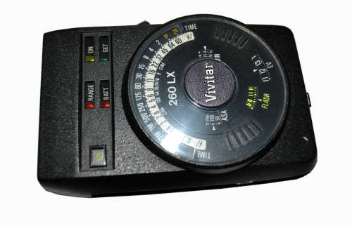 Voightlander Vito BL, Kodak Brownie, Vivitar Lightmeter