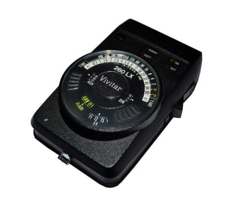 Voightlander Vito BL, Kodak Brownie, Vivitar Lightmeter
