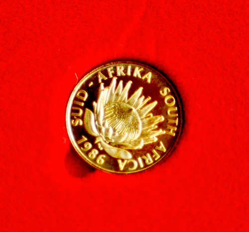 KRUGERRAND 1/10 Gold Protea 1986 mint