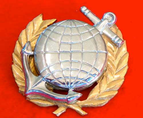 SA Navy Marine Bi Metal Breast Badge - both pins