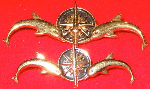 Submariners Breast and Collar Badges - all original pins
