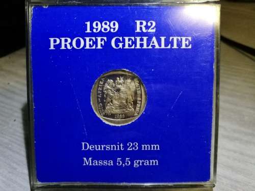 1989 - R2 PROOF COIN RSA - LIMITED EDITION - RARE - ENCAPSULATED