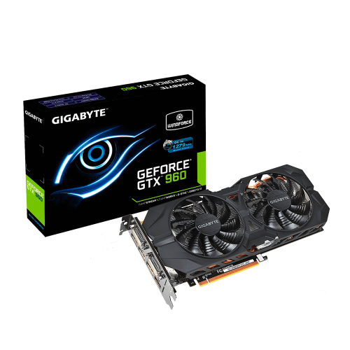 Gigabyte GTX 960 Overclocked 2GB GDDR5 Graphics Cards GV-N960WF2OC-2GD