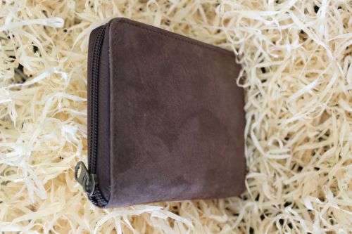 Genuine Leather Zipper Wallet