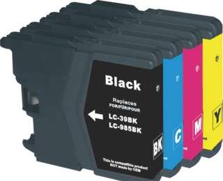 4pk Brother Compatible Ink Cartridge Set LC-39/975/985