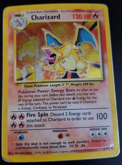 Foil Charizard - Rare Pokemon Card (4/102)