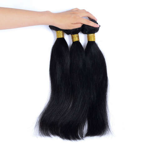 Brazilian Virgin Hair 8 - 30inches 9A 3 Bundles + Closure Straight