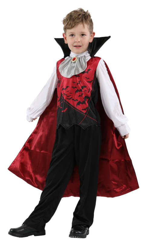 Kids Cosplay Little Boy hallowen party vampire Prince Costume  Suit D