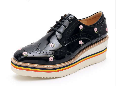 100% Genuine sheepskin leather vintage handmade sneaker oxford shoes for women--H306