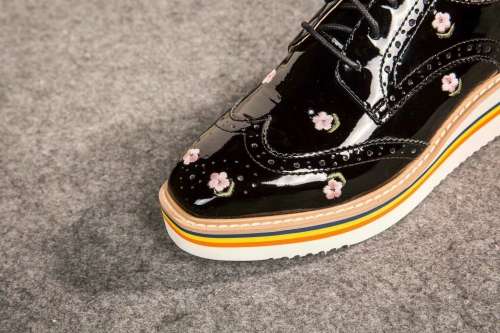 100% Genuine sheepskin leather vintage handmade sneaker oxford shoes for women--H306