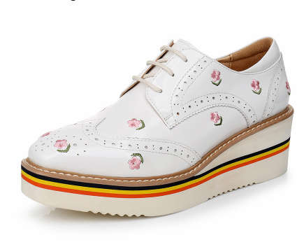 100% Genuine sheepskin leather vintage handmade sneaker oxford shoes for women--H306