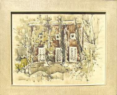 Large Framed Watercolour by Erica Berry