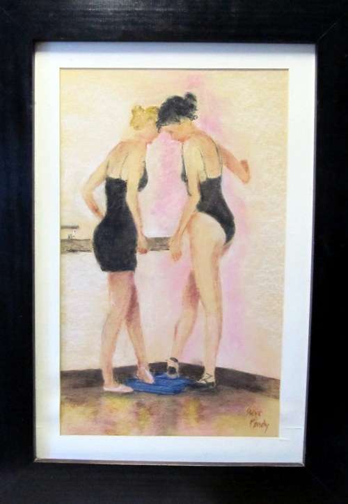 Large framed pastel work by SA artist Steve Mandy
