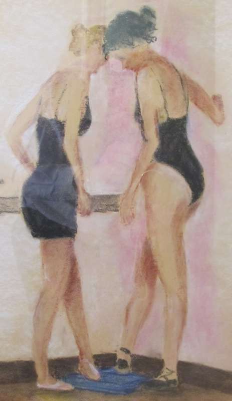 Large framed pastel work by SA artist Steve Mandy