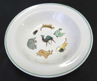 Arabia children's bowl, Zoo pattern