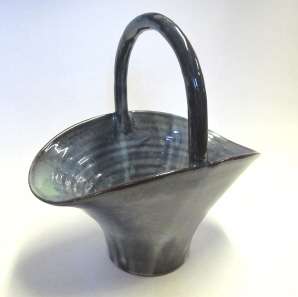 Basket-shaped Globe vase. South African art pottery
