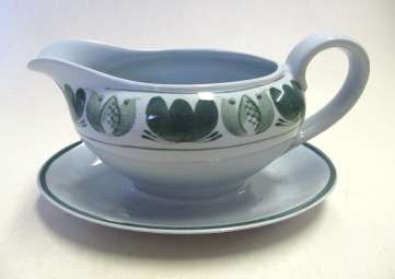 Arabia, Finland, gravy boat, green laurel pattern