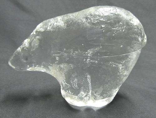Swedish glass polar bear by Pukeberg