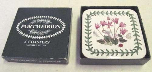Set of six Portmeirion coasters