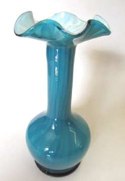 Cased glass vase