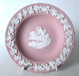 Pink Wedgwood jasperware trinket dish