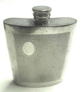 English pewter hip flask
