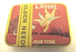 Dog & Angel gramophone needles and tin