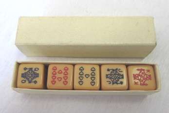 Set of poker dice advertising Brickwoods beer