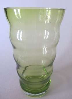 Lime green glass vase
