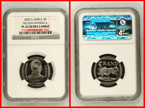 SMILING NELSON MANDELA PL65 COIN, we only have 1 available. Highly collectible. Grab yours now.