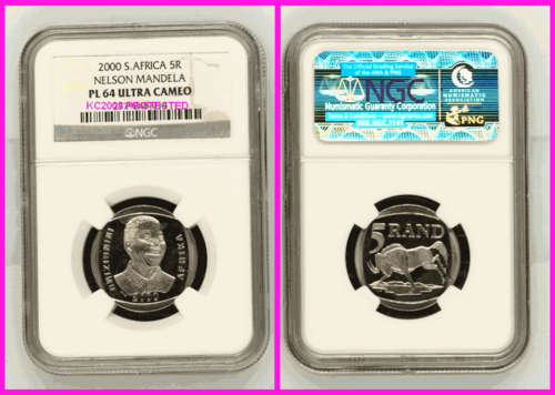 SMILING NELSON MANDELA PL64 COIN, we only have 1 available. Highly collectible. Grab yours now.