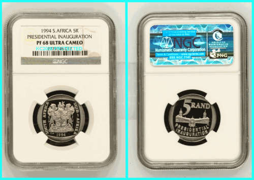 PROOF-MR MANDELA, 1994 Pre Inaug, we only have 1 available. Highly collectible. Grab yours now.