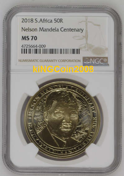 MS70-Highest Grade-1 of 32 Perfect 50R - 2018 Nelson Mandela Centenary-NGC Certification-4725664-009
