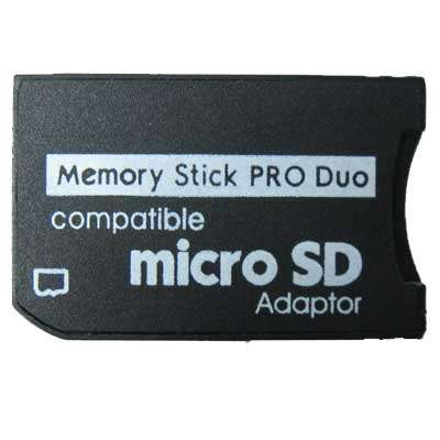 MicroSD/TF to MS Pro Duo Adapter - Black (16GB Max)