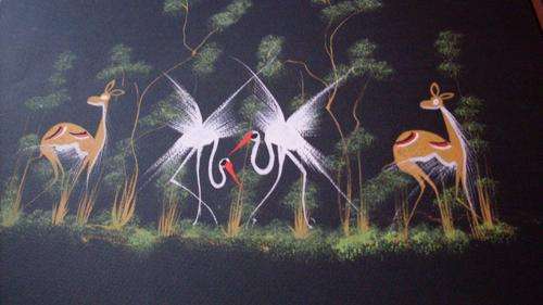 African feather painting