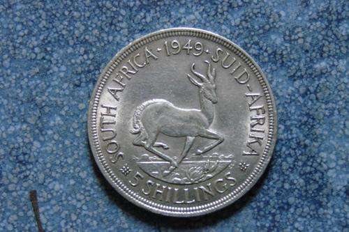 South African 5 shillings from 1949