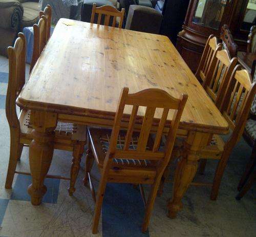 9 Piece Solid Oregan Pine Dining Room Set