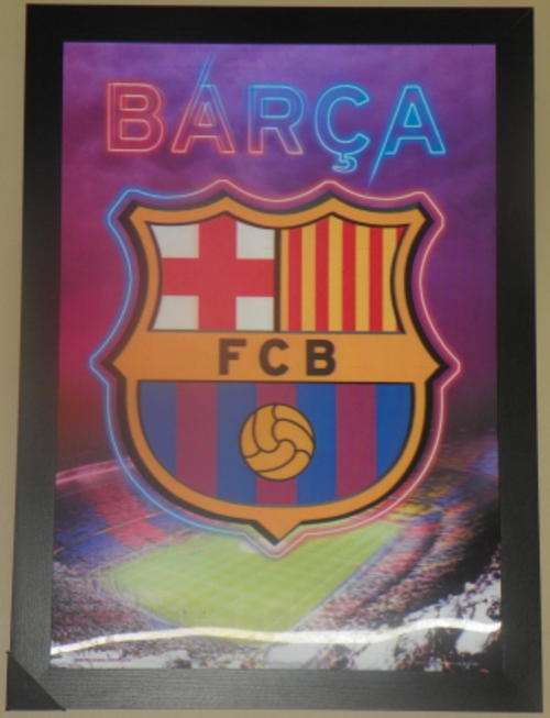 WOW!!! FRAMED FCBARCELONA 3D LENTICULAR POSTER