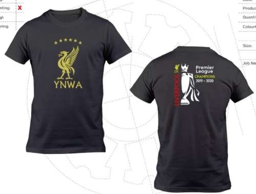 Liverpool T-Shirt EPL Champions 2019/20 - Short Sleeve - Black