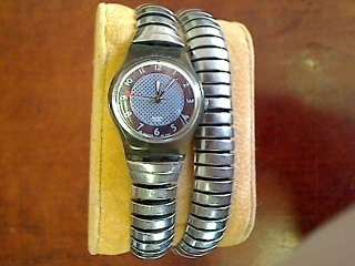 Swatch Ladies Watch with Double Stretch Snake Strap