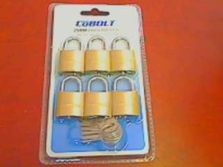 Cobalt 25 mm Brass Padlock (6 Pack Keyed Alike )