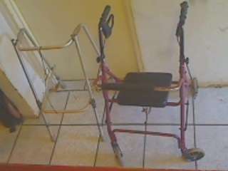 Mobility Walker with Wheels + Brakes + Chair and a Aluminium Walking Frame (COLLECTION ONLY !!!!!!!)