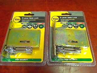 Yale 5 Lever Gate Lock Set x 2