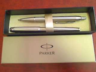 Parker Pen Set (Stainless Steel)
