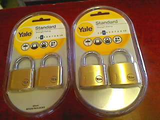 Yale 40mm brass Keyed Alike Sets (2 Packs of 2 Locks)