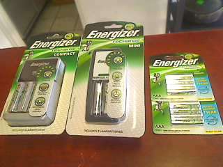 Energizer Recharge Value Chargers x 2 + 10 AAA Batteries + 4x AA Batteries
