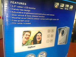 Digitech 3.5" Hands Free Colour Video Intercom