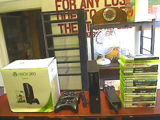 X Box 360 Slimline 500GB + 2 Controls + Power Supply + Cables + 22 Games