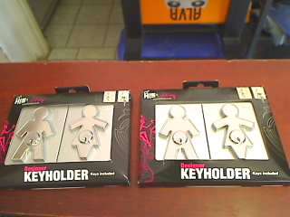 His & Hers Designer Stainles  Key Holder x 2 Sets (Never loose your keys again !!!) Perfec Xmas Gift